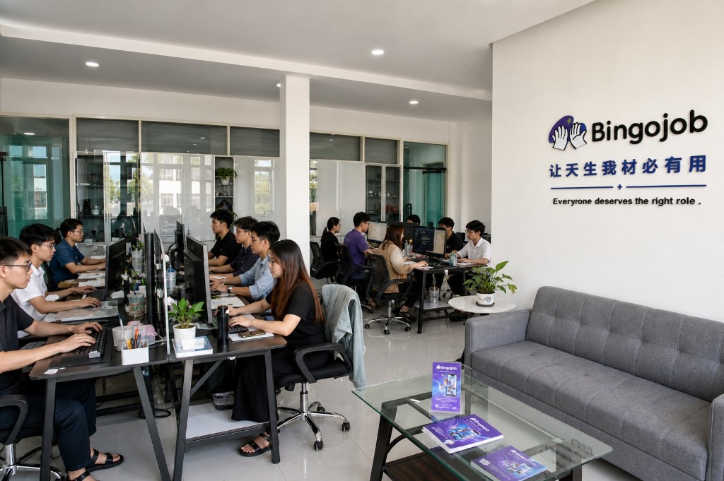 Bingojob 开放式办公区与团队协作现场